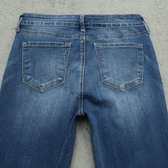 KanCan Jeans Junior's Size 9/28 Blue Mid-Rise Skinny Denim 29" Inseam Stretch - Picture 13 of 16
